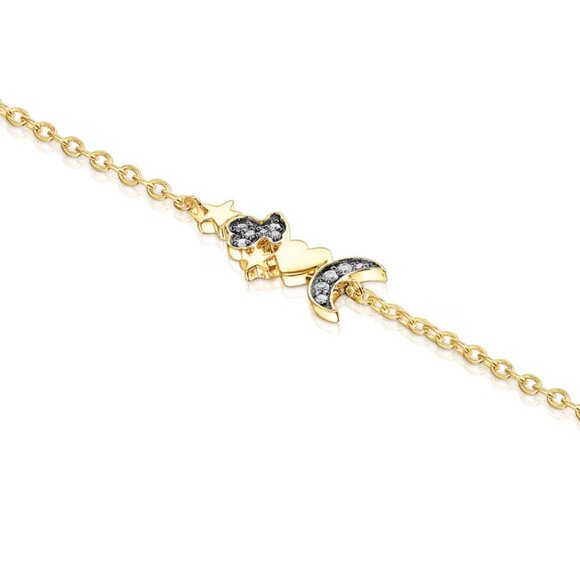 Tous Silver Vermeil Nocturne Bracelet with Charms - Picture 3 of 5